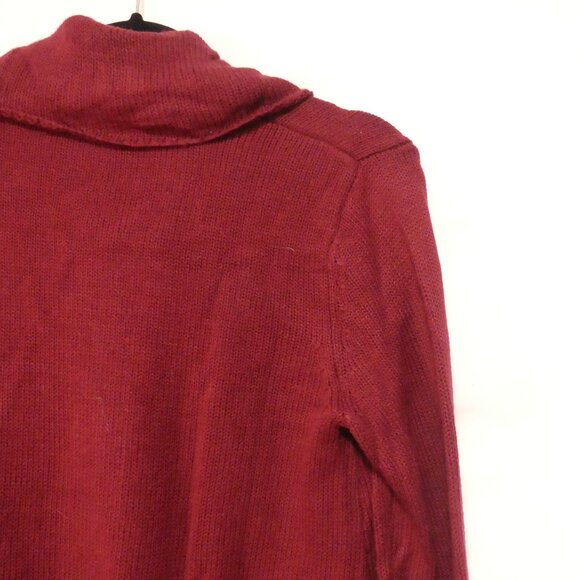 CUPIO | large | Burgundy Acrylic Cowl Neck Sweater - Picture 10 of 12